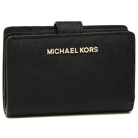 Michael Kors Jet Set Black Medium Wallet Black 